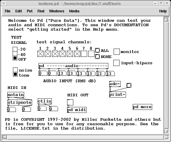 test tone patch